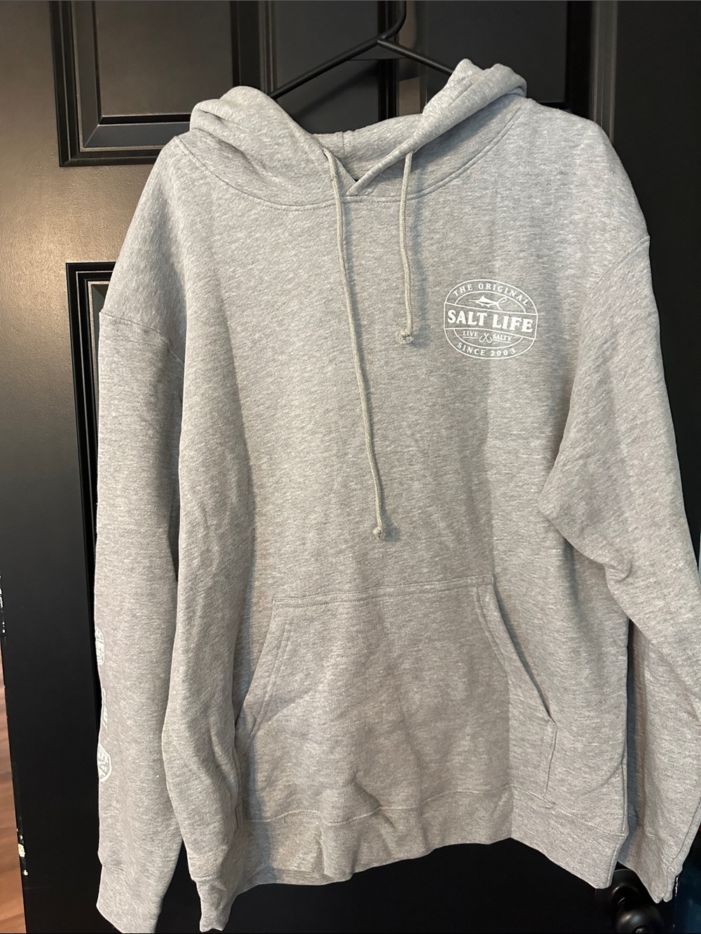 Salt Life Men's Light Gray Pullover Hoodie
